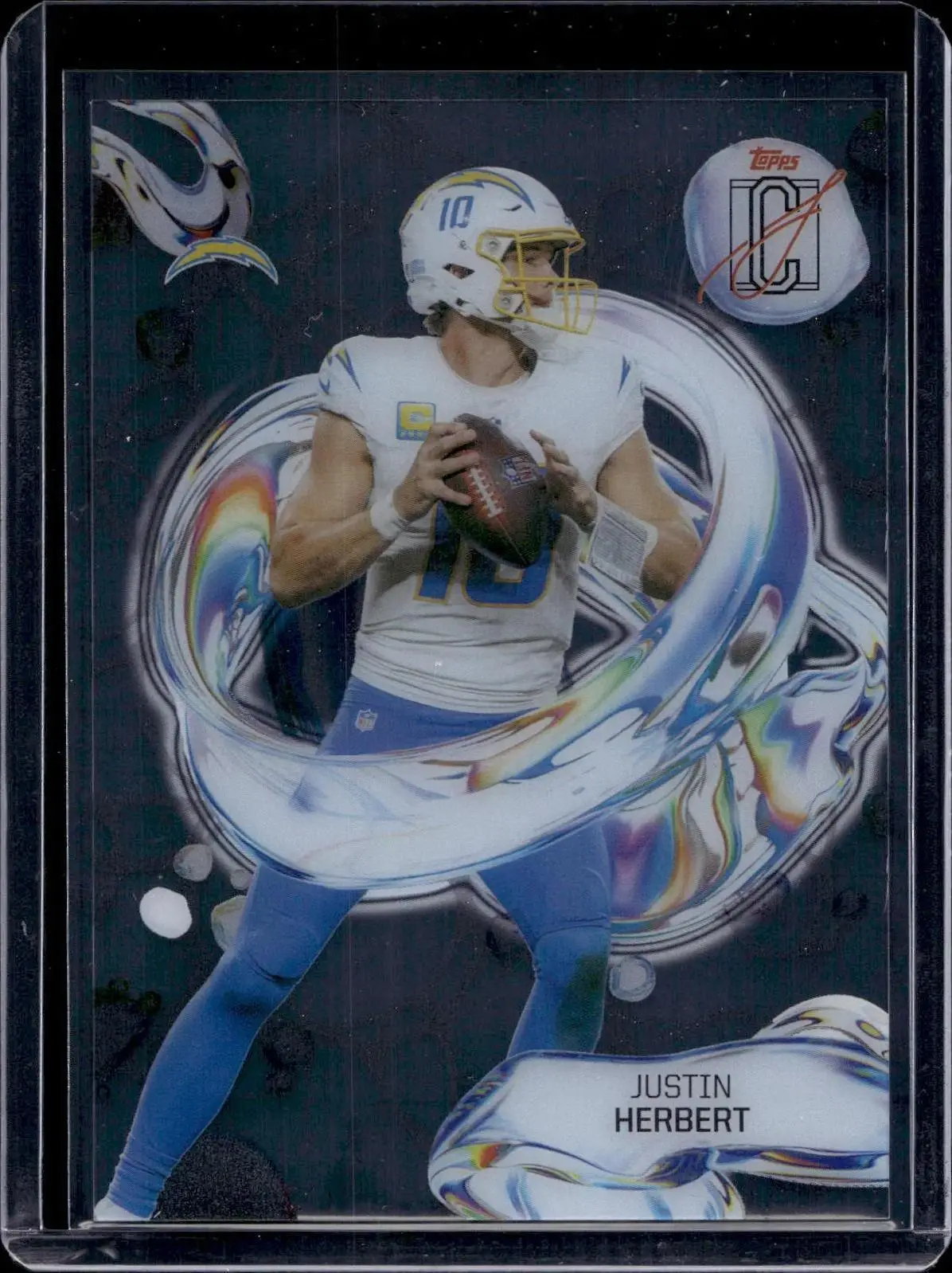 Justin Herbert 2025 Topps Signature Class Fluidity Los Angeles Chargers FL-9
