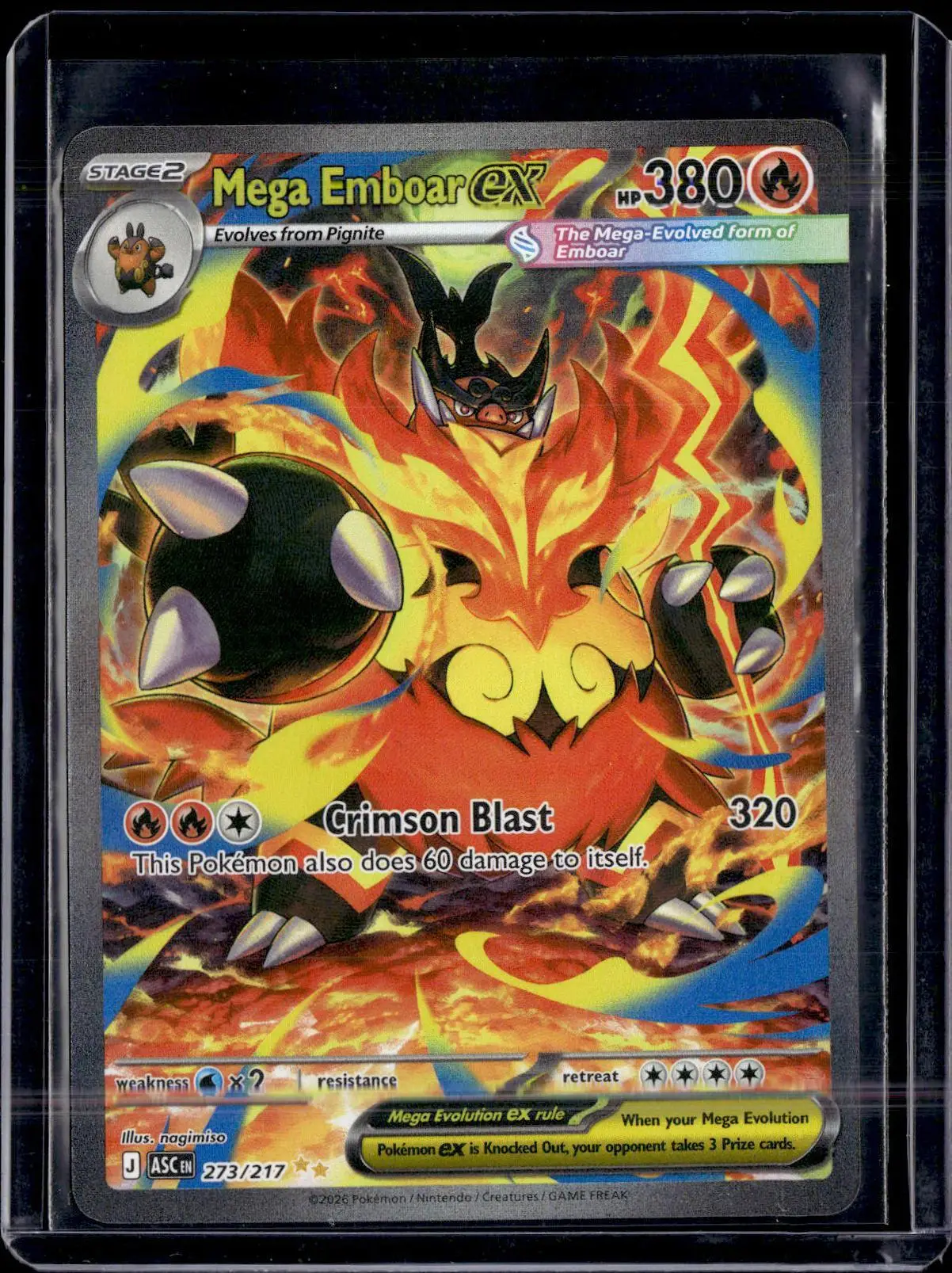 Mega Emboar ex Pokemon ME: Ascended Heroes 273/217