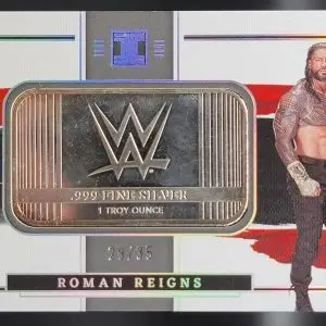 Roman Reigns 2022 Panini Impeccable WWE Silver Troy Ounce /35 11