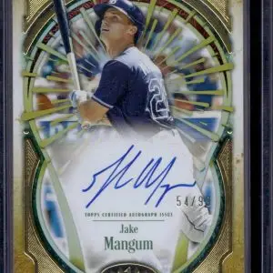 Jake Mangum 2026 Topps Tier One Xplosion Auto /99 Tampa Bay Rays T1XA-JMA