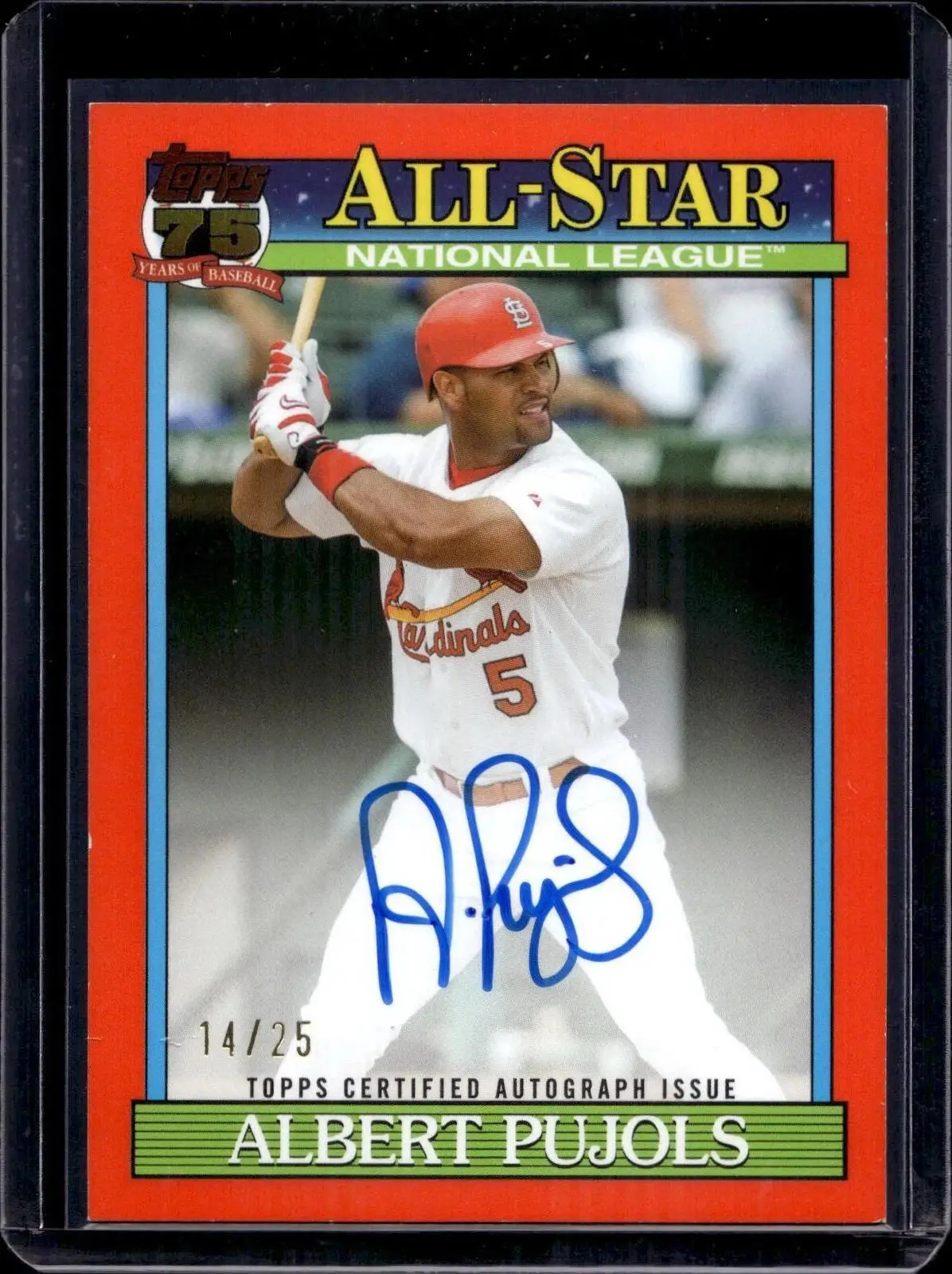 Albert Pujols 2026 Topps Series 2 1991 Orange Auto /25 St. Louis Cardinals