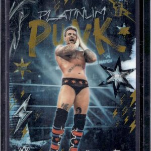 CM Punk 2026 Topps Chrome WWE Platinum Punk Gold Refractor /50 PLP-18