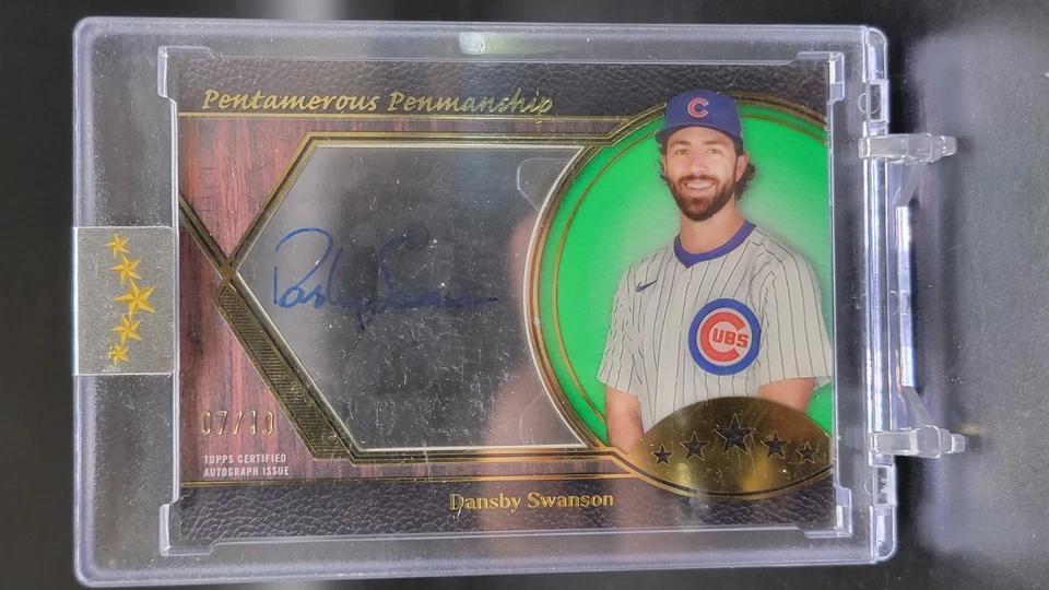 Dansby Swanson 2025 Topps Five Star Pentamerous Penmanship Auto /10 Chicago Cubs