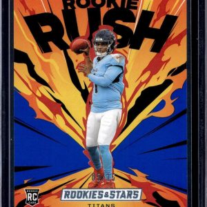 Cam Ward ***2025 Panini Rookies & Stars Rookie Rush Red Blue /15 Tennessee Titans 3