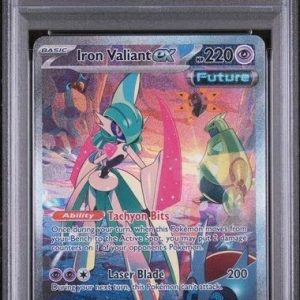 Iron Valiant ex Pokemon Special Illustration Rare 249/182 PSA 8