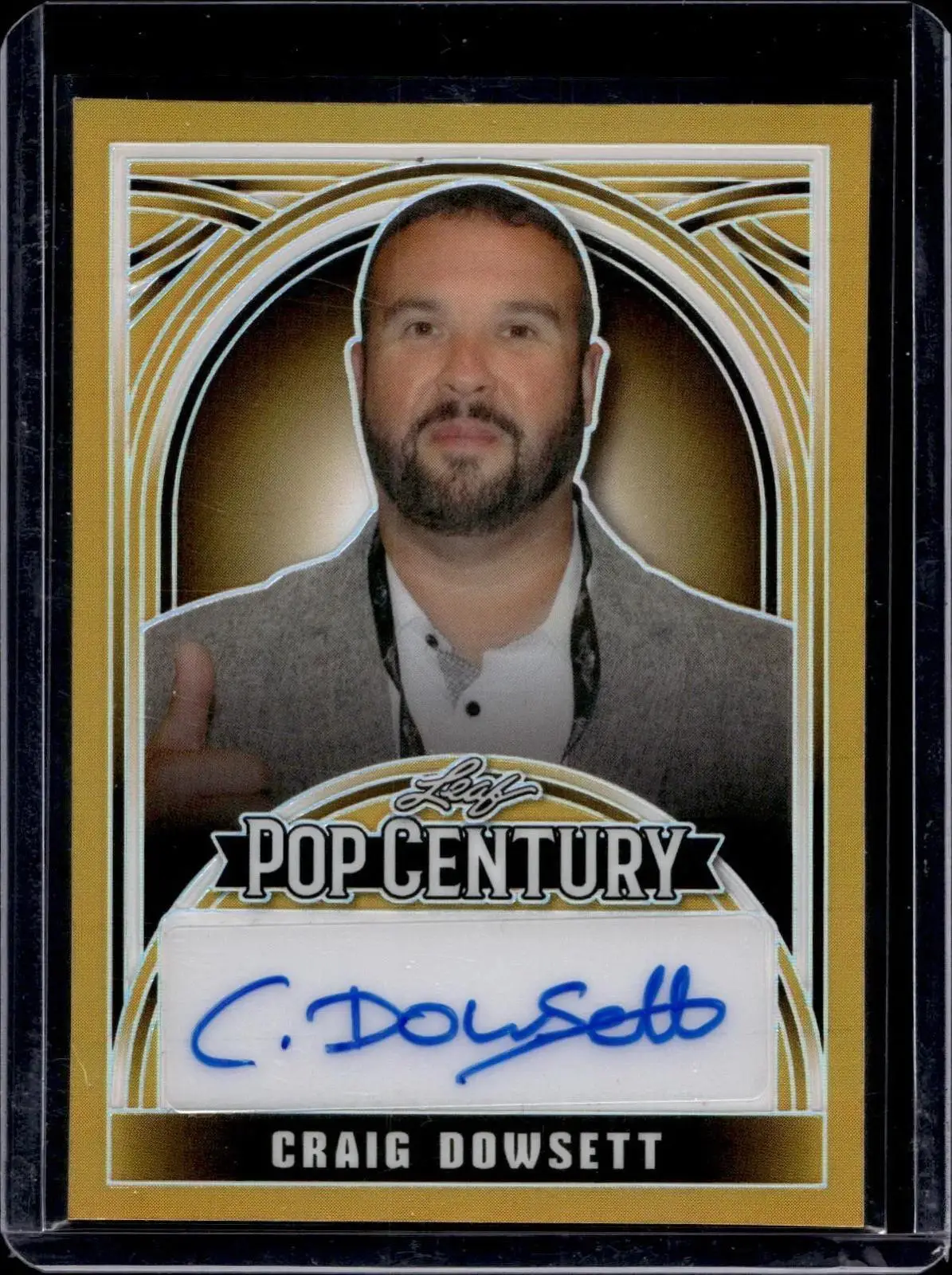 Craig Dowsett 2025 Leaf Pop Century Gold Prismatic 1/1 Auto BA-CD2