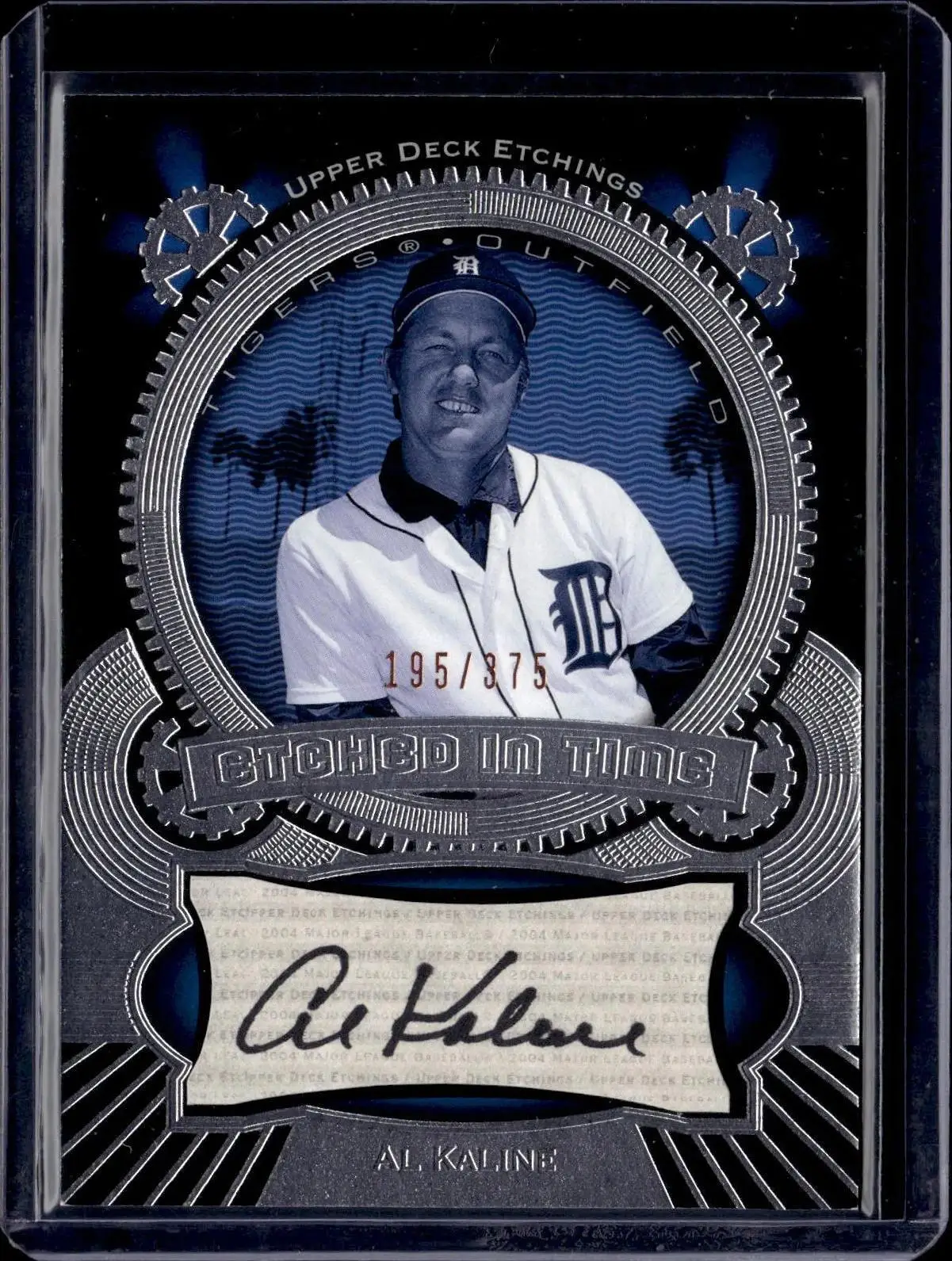 Al Kaline 2004 Upper Deck Etchings Etched in Time Auto Detroit Tigers ET-KA /375