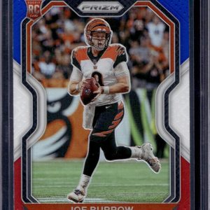 Joe Burrow 2020 Panini Prizm Prizm Red White and Blue RC Cincinnati Bengals 307