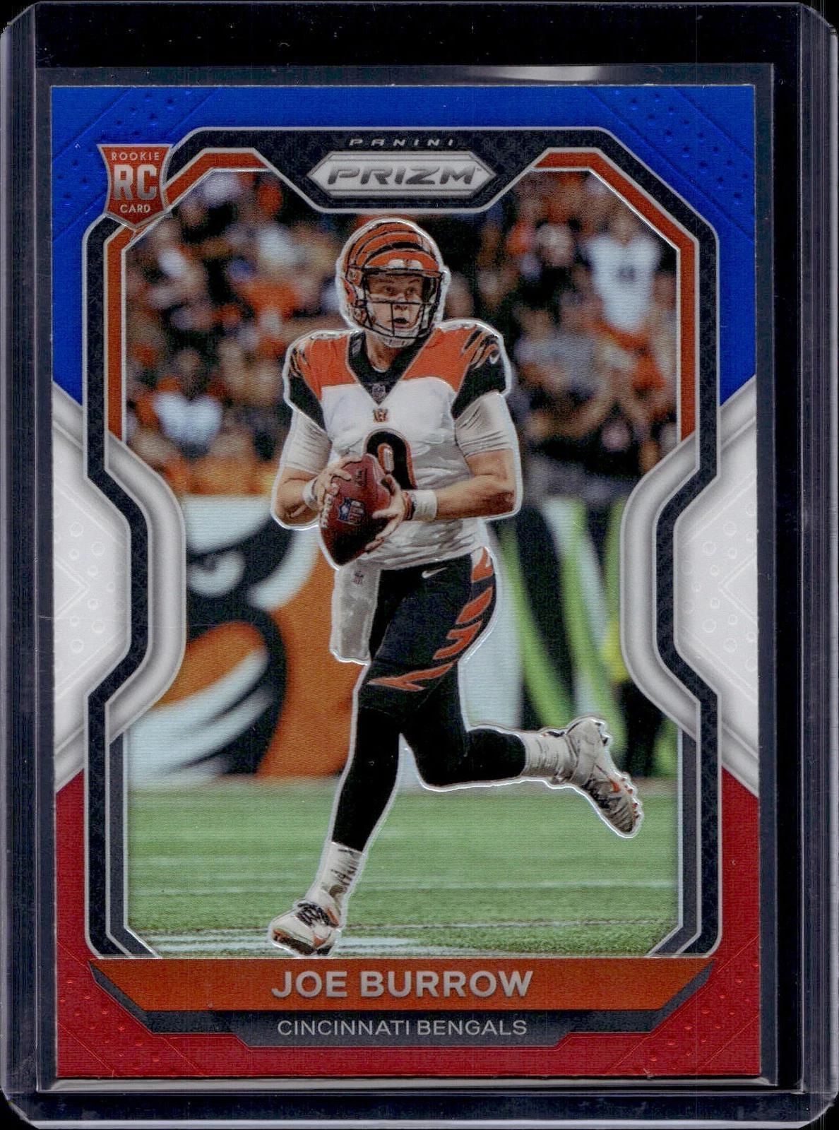Joe Burrow 2020 Panini Prizm Prizm Red White and Blue RC Cincinnati Bengals 307