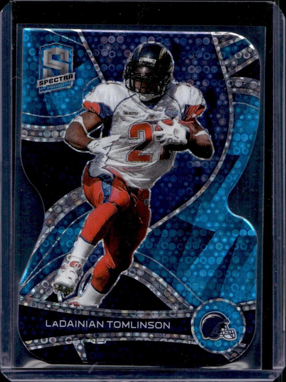 LaDainian Tomlinson 2022 Panini Spectra Neon Blue Die Cut /50 San Diego Chargers