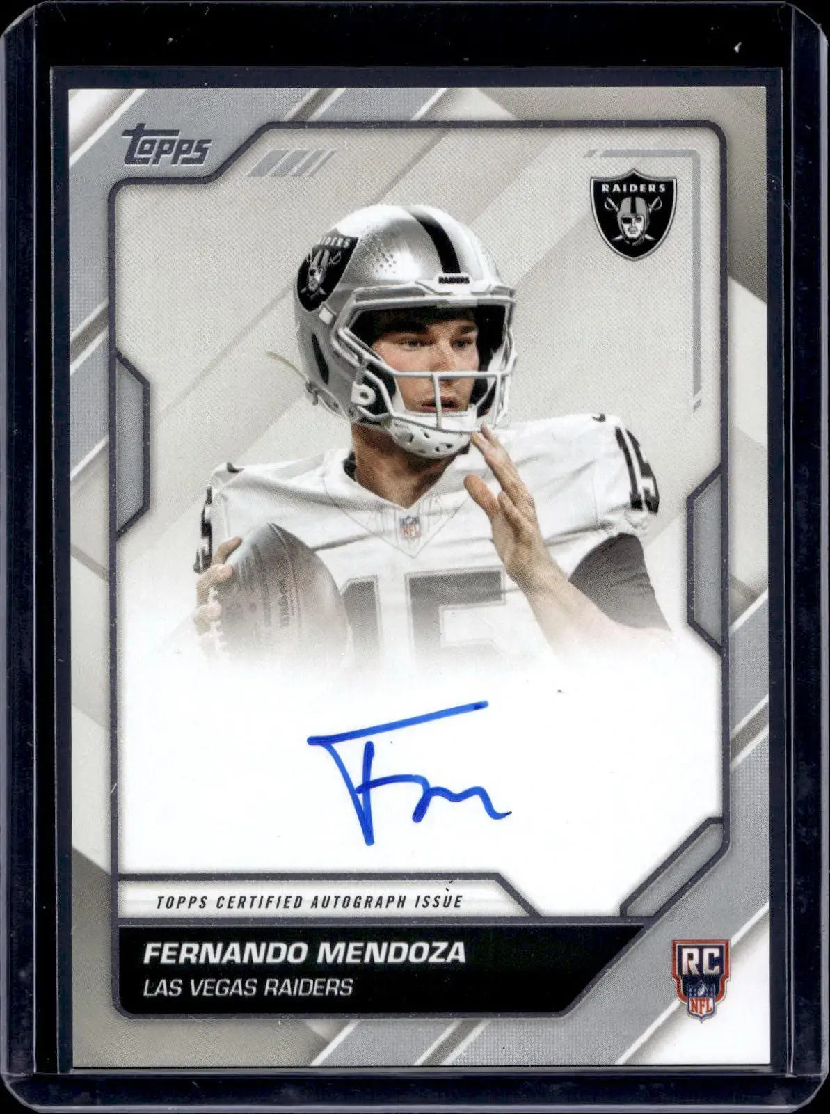 Fernando Mendoza 2026 Topps Flagship First Signatures Las Vegas Raiders FFS-FM