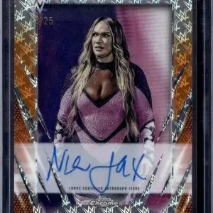 Nia Jax 2026 Topps Chrome WWE Logofractor Auto Orange /25 LFA-NIJ