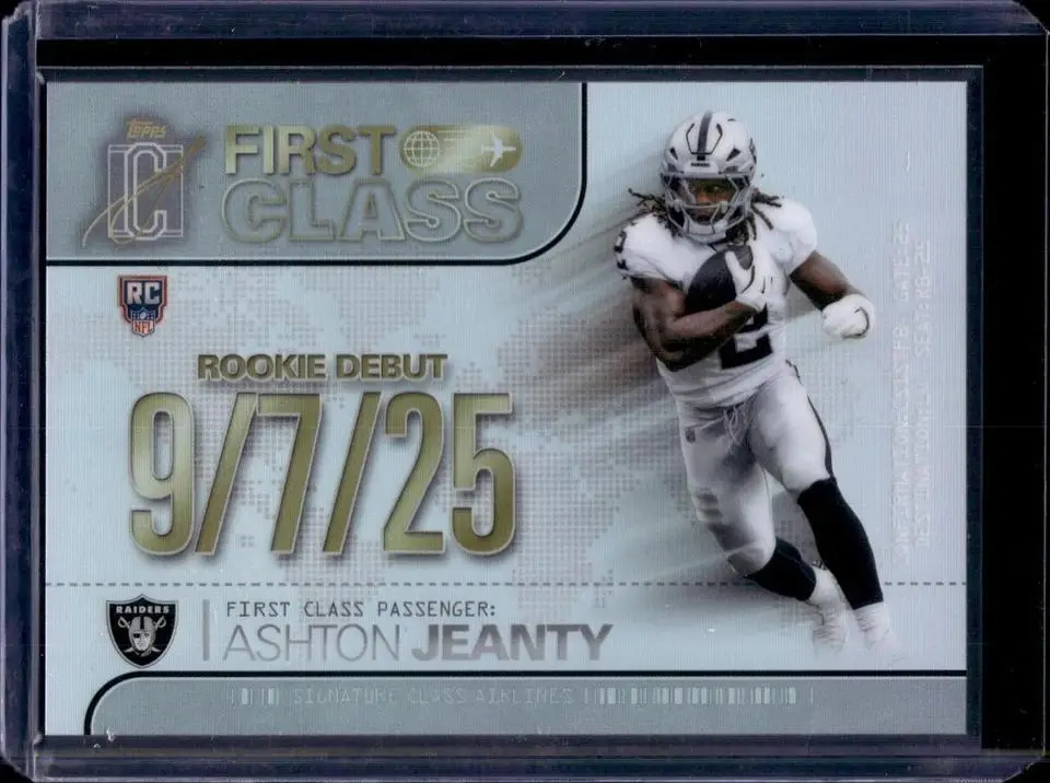 Ashton Jeanty 2025 Topps Signature Class First Class Las Vegas Raiders FC-15