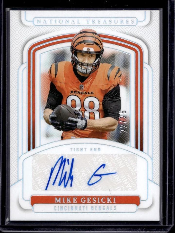 Mike Gesicki 2024 National Treasures Auto /25 Cincinnati Bengals SIGS-MGI
