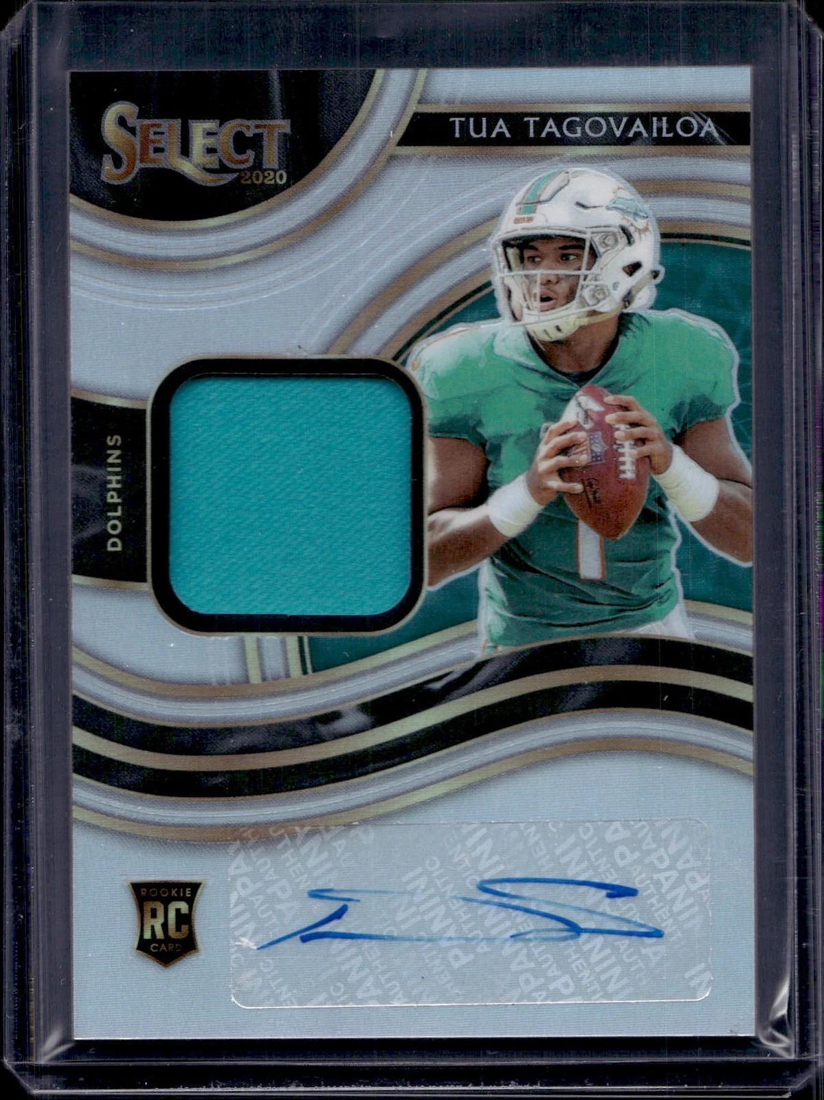Tua Tagovailoa 2020 Panini Select Rookie Auto /49 Miami Dolphins RSM-TTA
