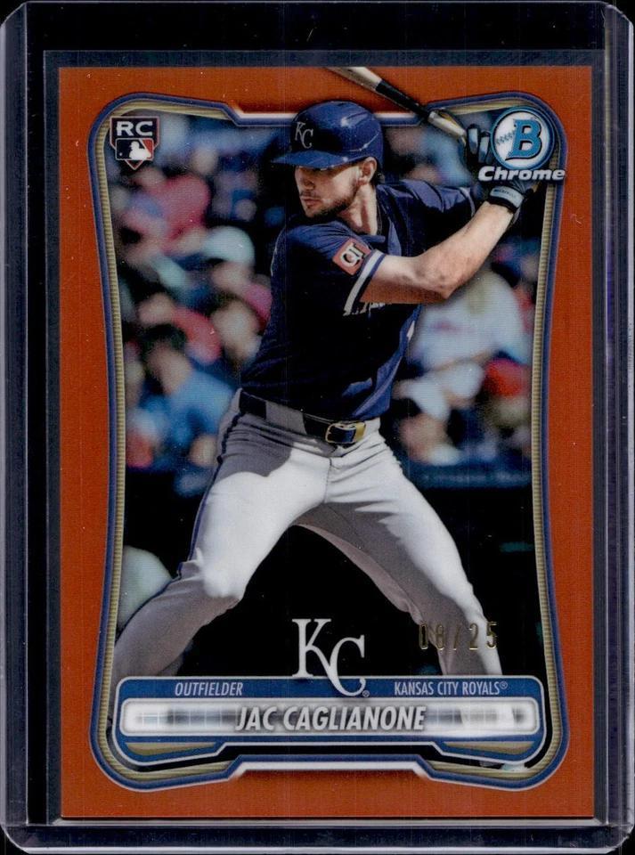 Jac Caglianone 2026 Bowman Chrome Orange Refractor /25 RC Kansas City Royals 79