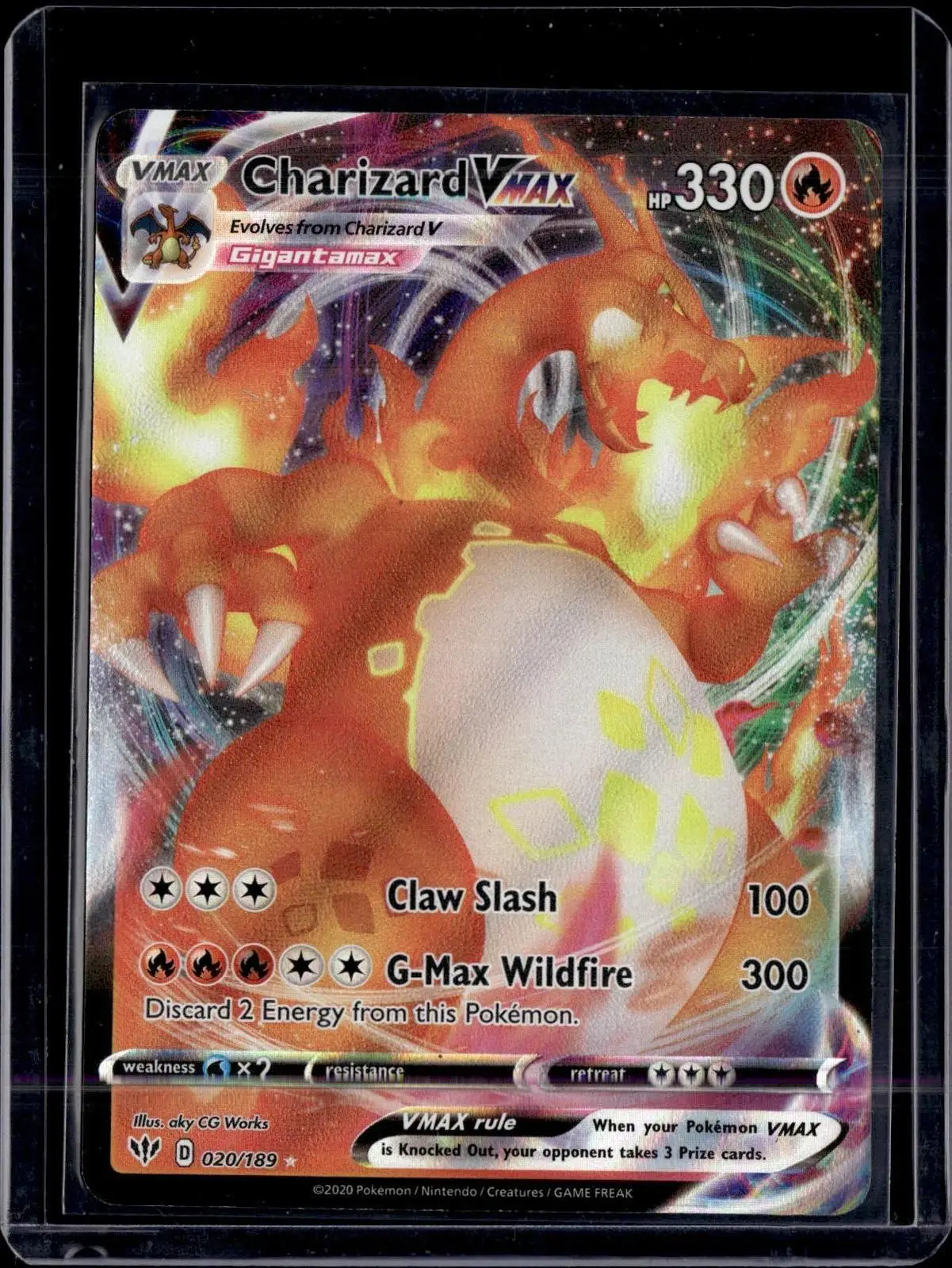 Charizard VMAX Pokemon SWSH03: Darkness Ablaze 020/189