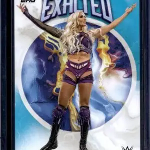 Charlotte Flair 2025 Topps Exalted WWE Aqua /99 68