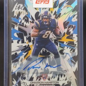 Omarion Hampton 2025 Topps Resurgence Auto /375 RC Los Angeles Chargers 150