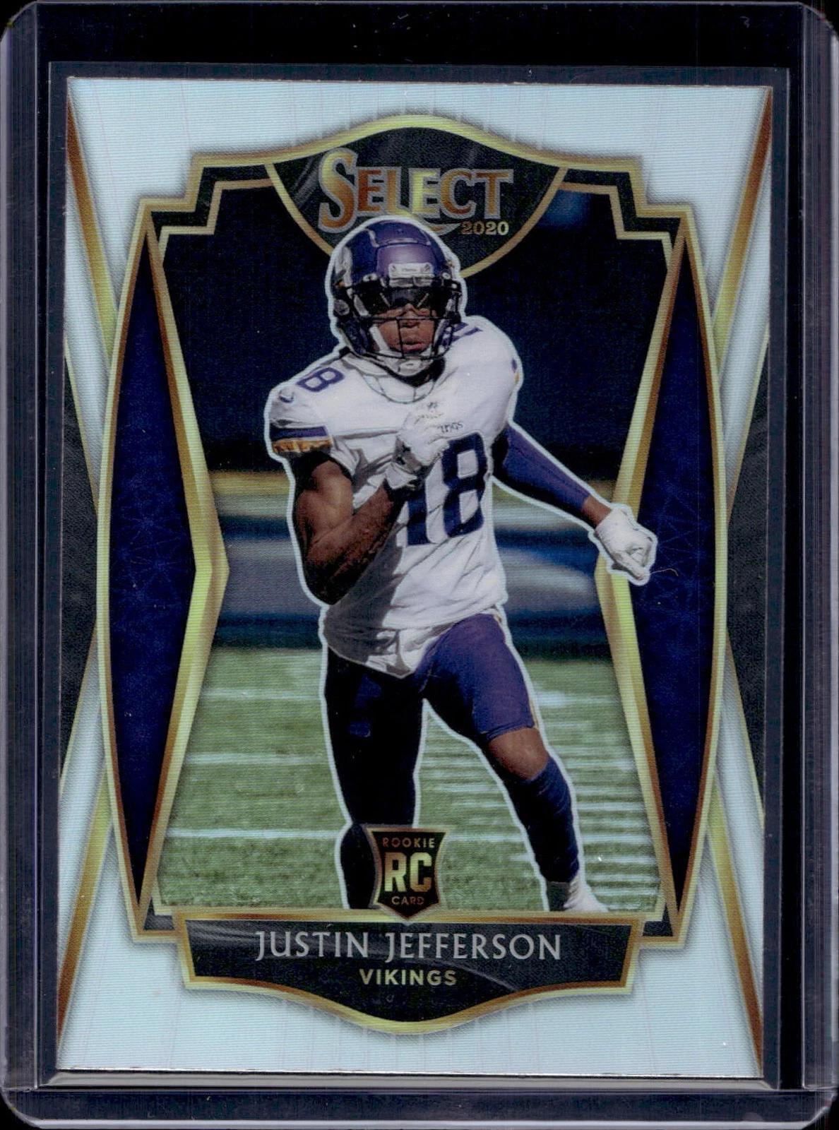 Justin Jefferson 2020 Panini Select Silver Prizm RC Minnesota Vikings 161