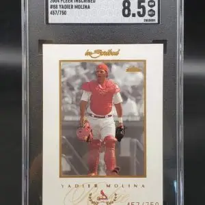 Yadier Molina 2004 Fleer Inscribed Rookie /750 St. Louis Cardinals 88 SGC 8.5