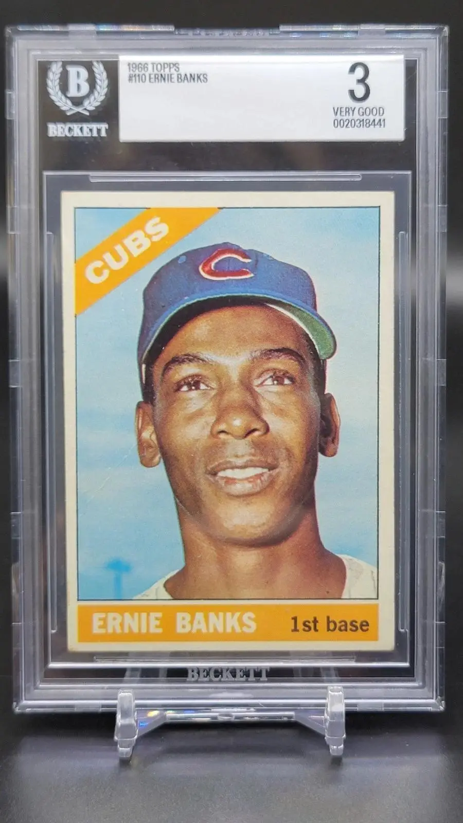 Ernie Banks 1966 Topps Chicago Cubs 110 BVG 3