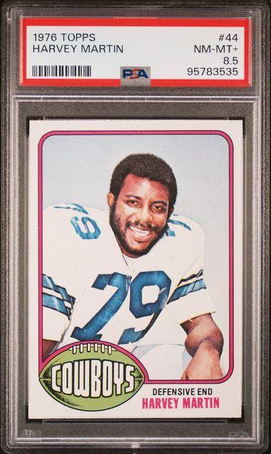 Harvey Martin 1976 Topps Rookie RC Dallas Cowboys 44 PSA 8.5