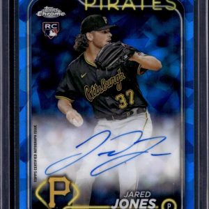 Jared Jones 2024 Topps Chrome Update Sapphire Auto RC Pittsburgh Pirates USA-JJ