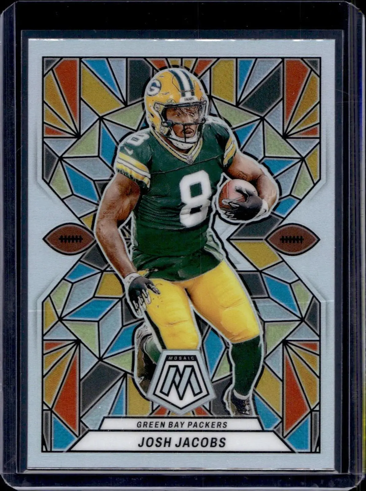 Josh Jacobs 2024 Panini Mosaic Stained Glass Green Bay Packers SG-5