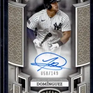 Jasson Dominguez 2024 Topps Tier One Break Out Auto /149 New York Yankees