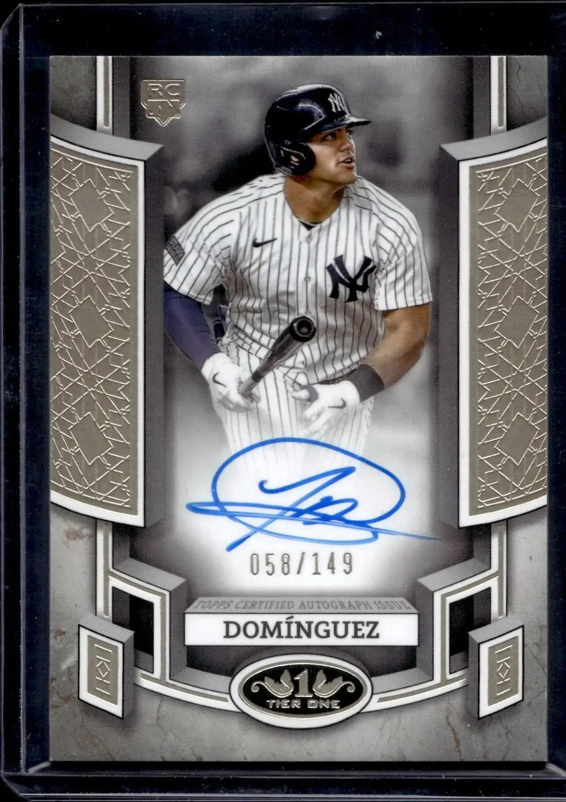 Jasson Dominguez 2024 Topps Tier One Break Out Auto /149 New York Yankees