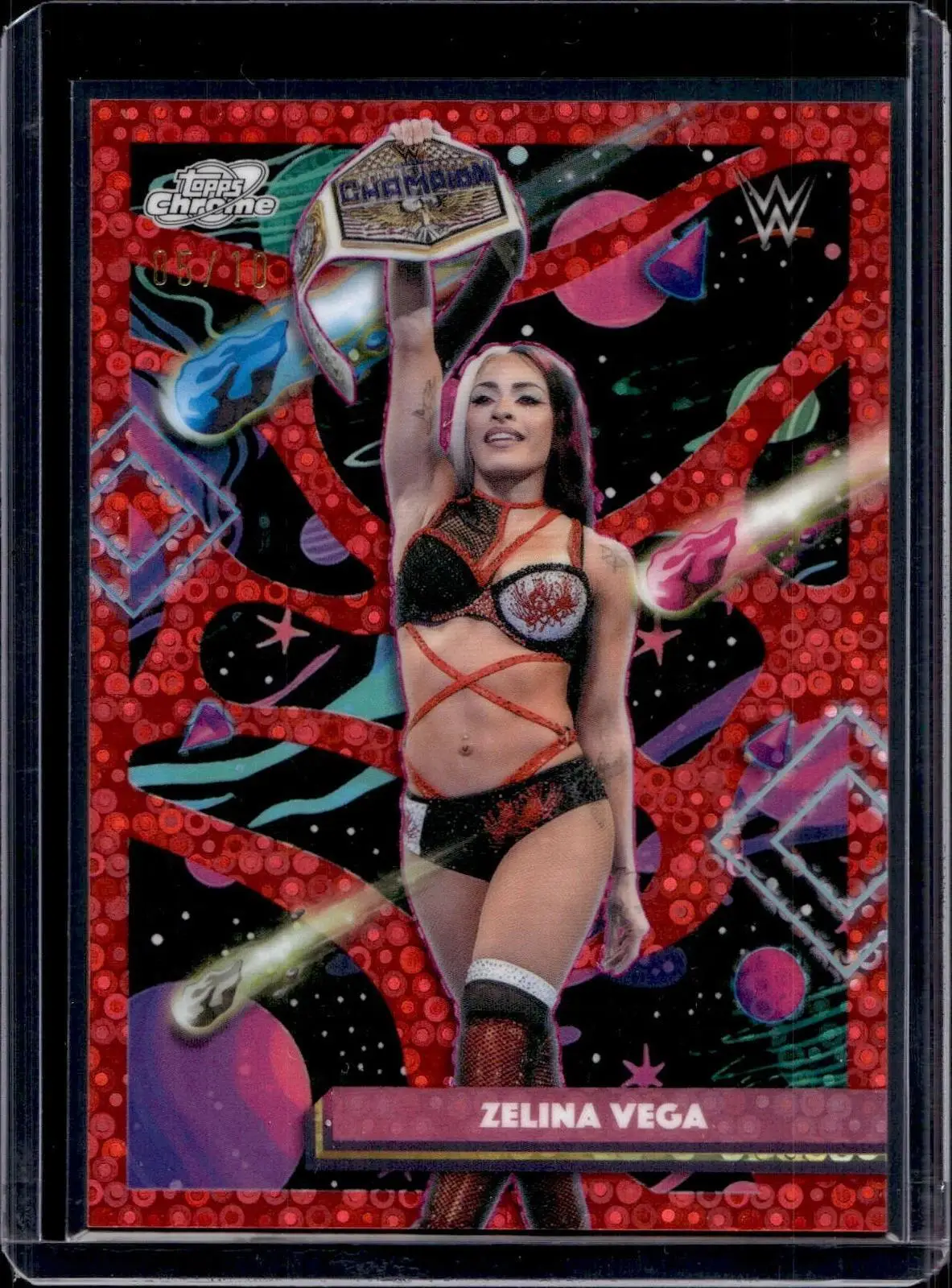 Zelina Vega 2026 Topps Chrome Cosmic WWE Lunar Eclipse /10 110