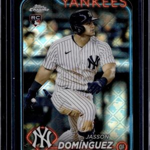 Jasson Dominguez 2024 Topps Chrome Logofractor Black Refractor /10 RC Yankees