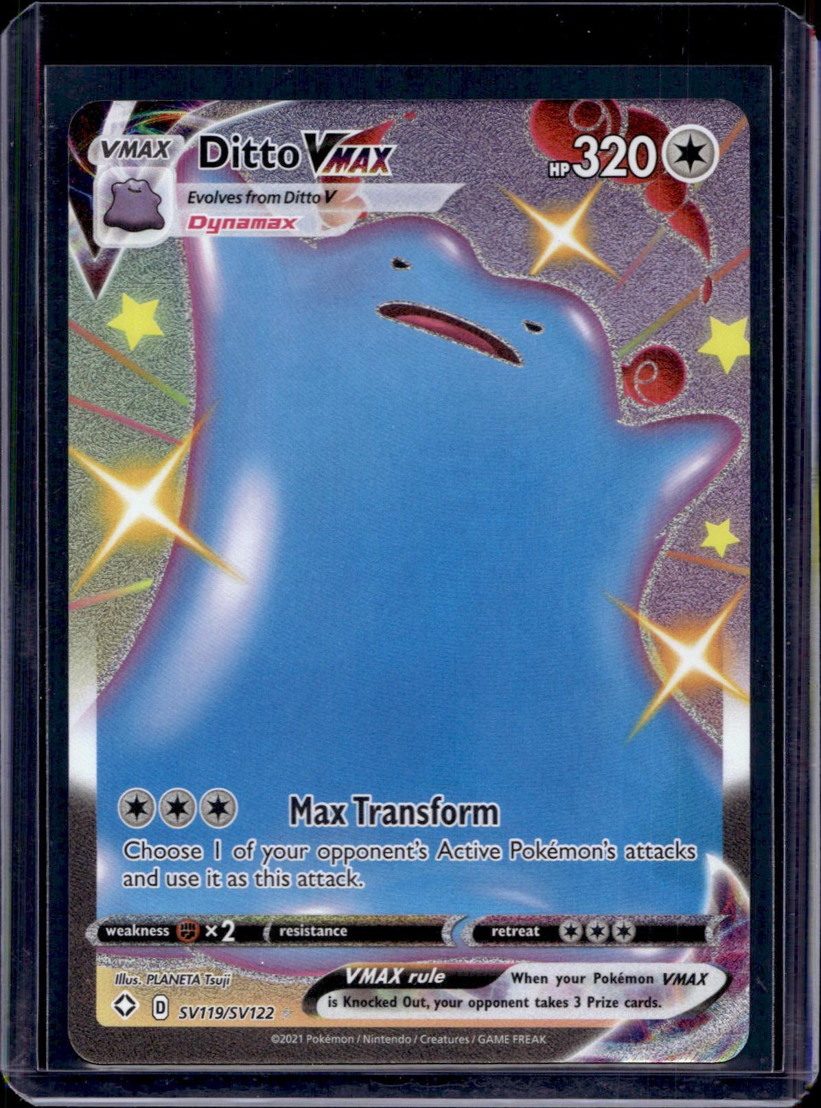 Ditto VMAX Pokemon Shining Fates: Shiny Vault SV119/SV122