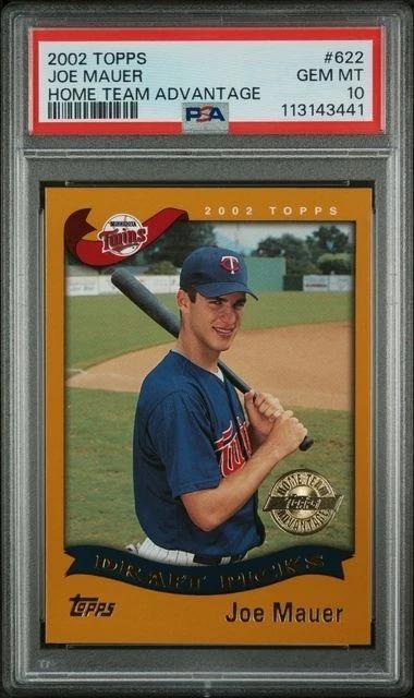 Joe Mauer 2002 Topps Home Team Advantage RC Minnesota Twins 622 PSA 10