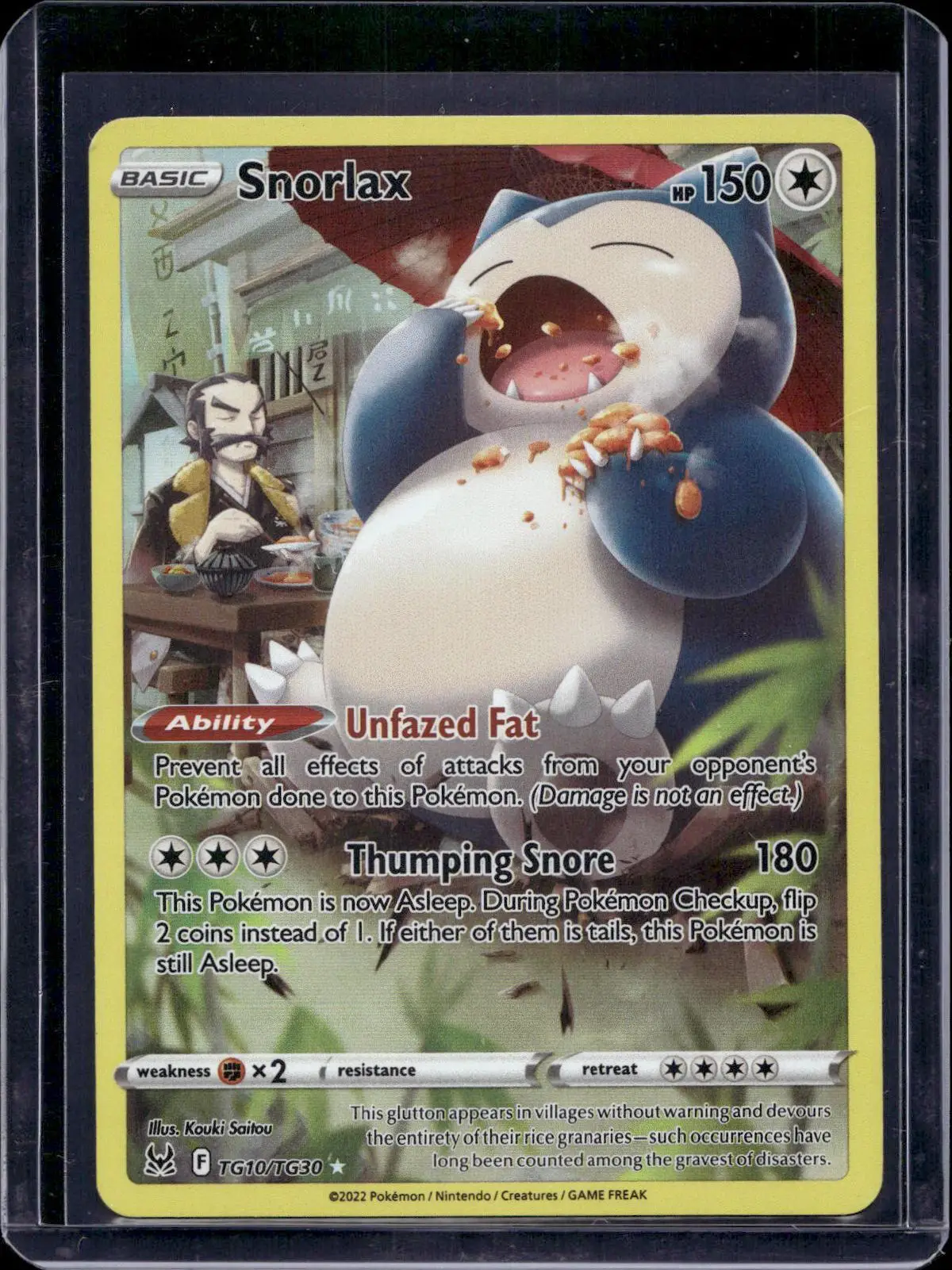 Snorlax Pokemon SWSH11: Lost Origin Trainer Gallery TG10/TG30