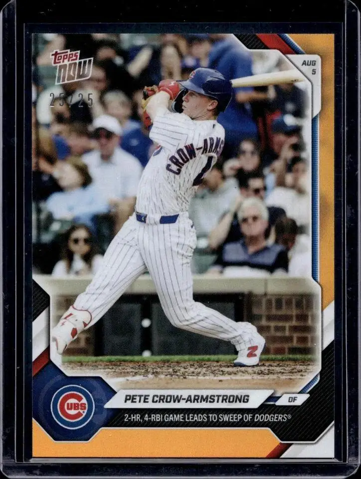Pete Crow-Armstrong 2026 Topps Now Orange Foil /25 Chicago Cubs 523