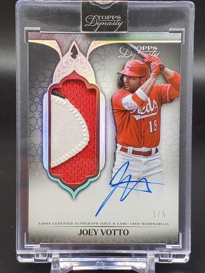 Joey Votto 2025 Topps Dynasty Patch Auto /5 Cincinnati Reds DAPB-JV1