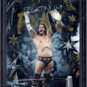 CM Punk 2026 Topps Chrome WWE Platinum Punk Gold Refractor /50 PLP-5