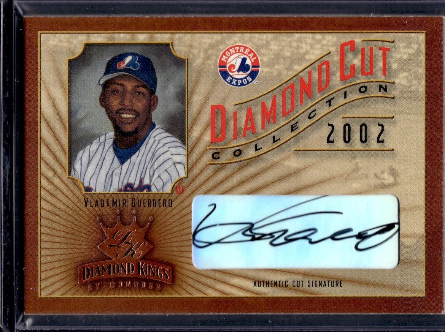 Vladimir Guerrero 2002 Donruss Diamond Kings Cut Auto /400 Montreal Expos DC-1