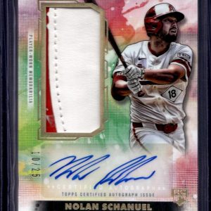 Nolan Schanuel 2024 Topps Inception Batting Glove Relic Auto /25 Angels AGSR-NS