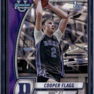 Cooper Flagg 2024-25 Bowman U Chrome Purple Lava Refractor Duke Blue Devils 16