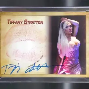 Tiffany Stratton 2026 Collectors Expo Kiss Card Auto WWE