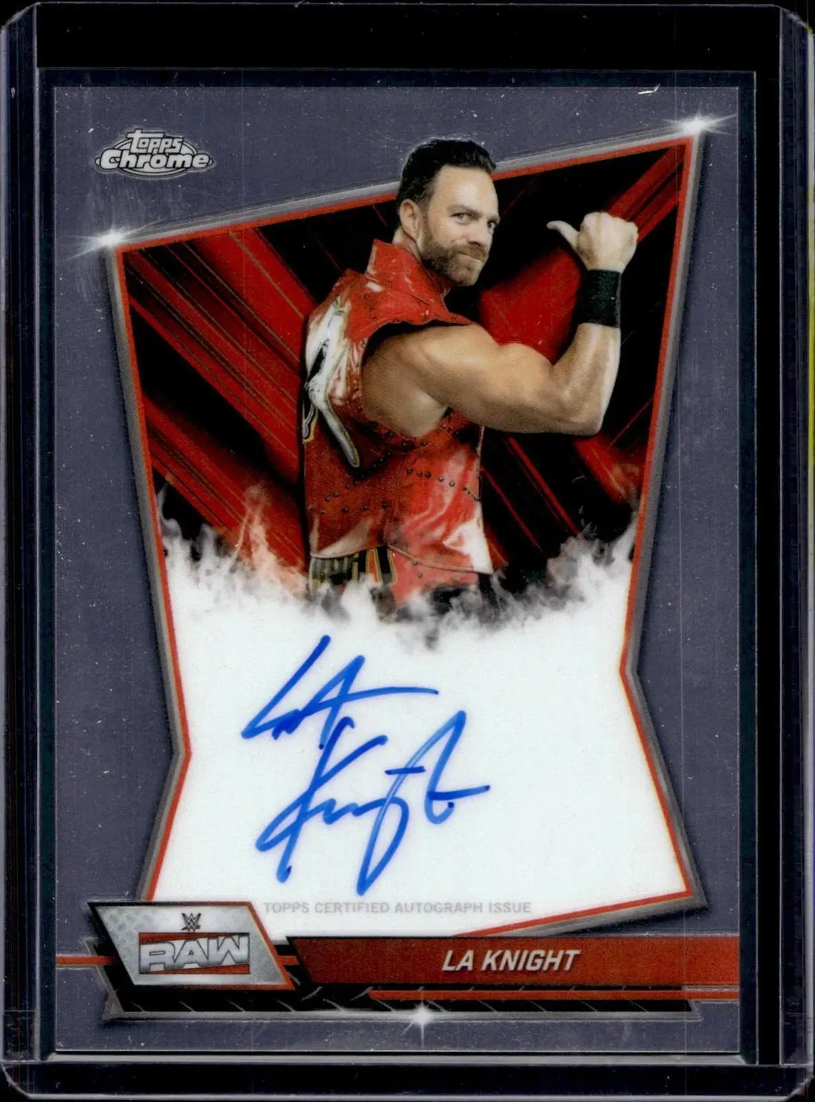 LA Knight 2026 Topps Chrome WWE Red Brand Auto RBA-LAK