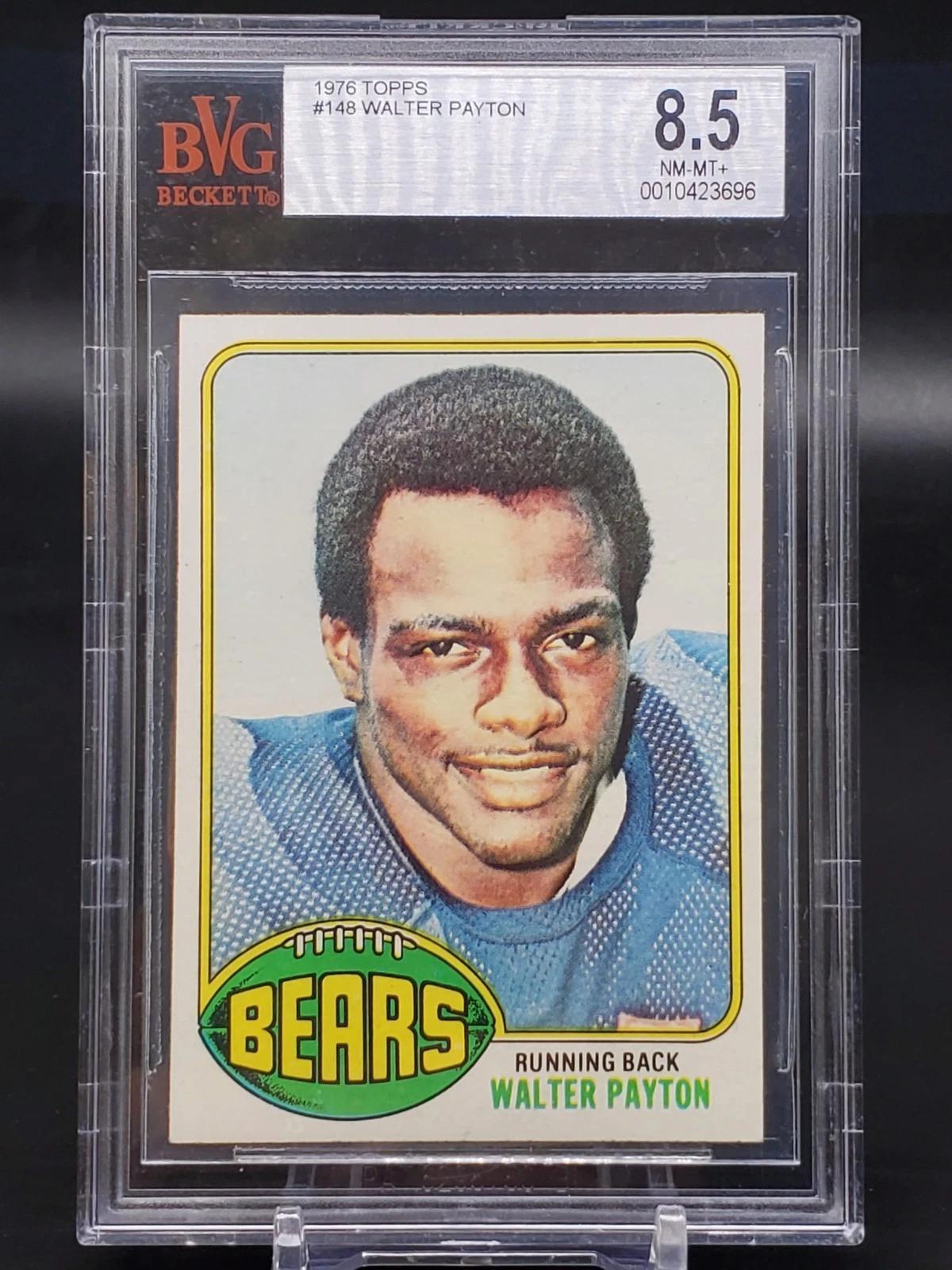 Walter Payton 1976 Topps Rookie RC Chicago Bears 148 BVG 8.5