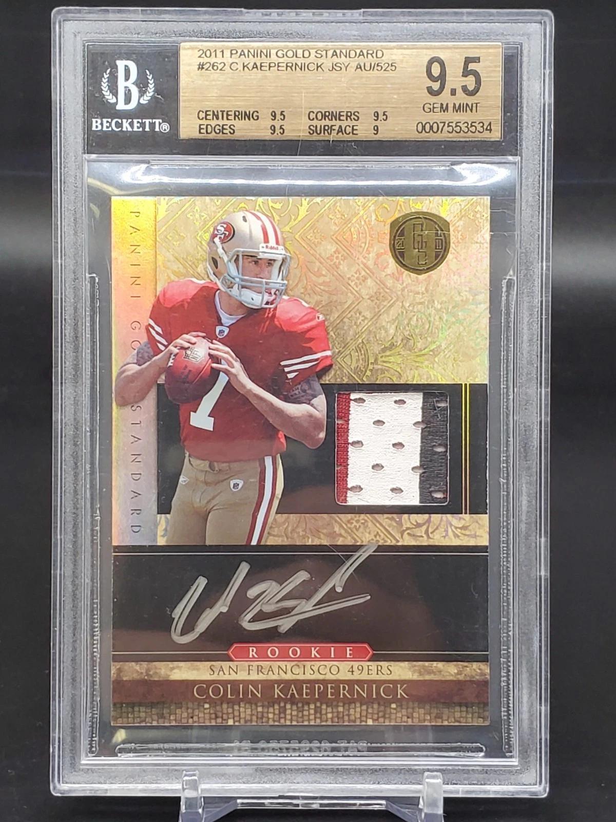 Colin Kaepernick 2011 Panini Gold Standard RC Patch Auto /525 49ers BGS 9.5